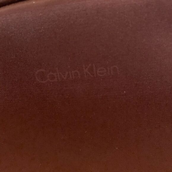 Calvin Klein Obsession Bronze Brown Round Zippered Makeup Travel Bag 100% Nylon - Picture 6 of 10
